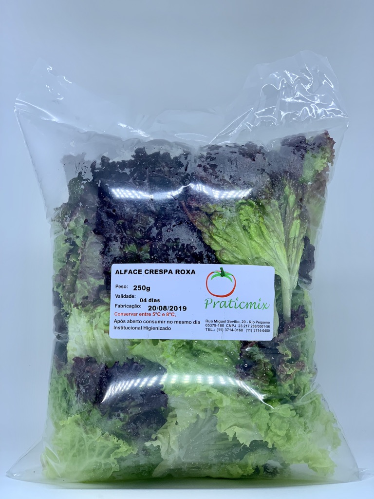 Alface Crespa Roxa Higienizada